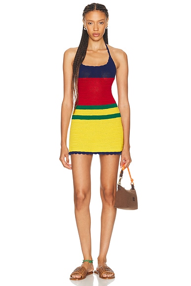 SEROYA Norma Dress in Multi Stripe