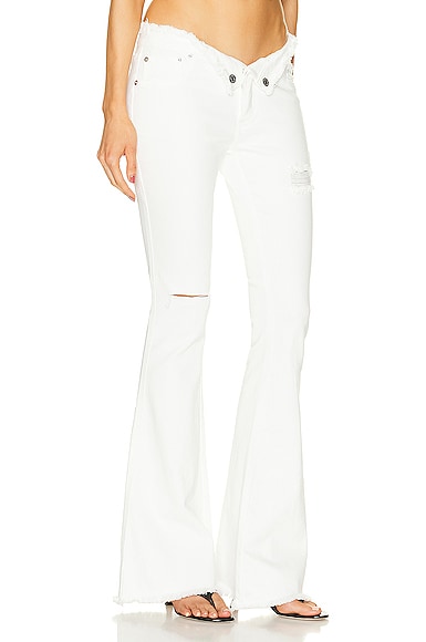 Shop Ser.o.ya Olivia Mid-rise Pant In White