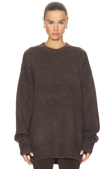 SEROYA May Sweater in Slate Brown