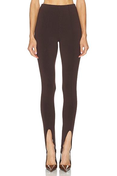 SEROYA Kelsey Stirrup Legging in Slate Brown