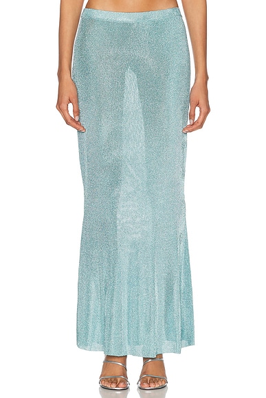 SER.O.YA Harmony Metallic Skirt in Frosted Sea