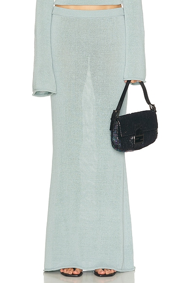 SER.O.YA Kora Maxi Skirt in Frosted Sea
