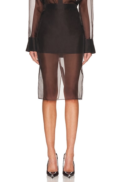 SEROYA Elda Skirt in Ash Brown