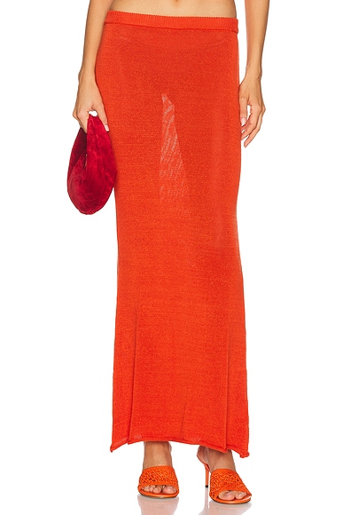 SEROYA Kora Skirt in Scarlet Flame