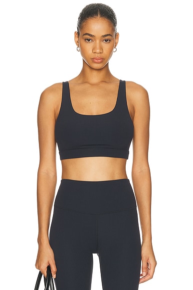 Splits59 Airweight Rib Sports Bra in Black
