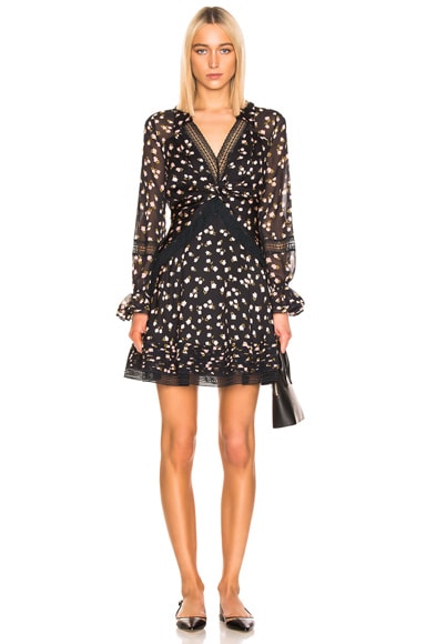 Self portrait ditsy best sale dress