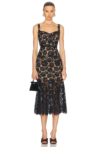 Fine Lace Midi Dress