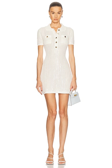 Sequin Crochet Mini Dress