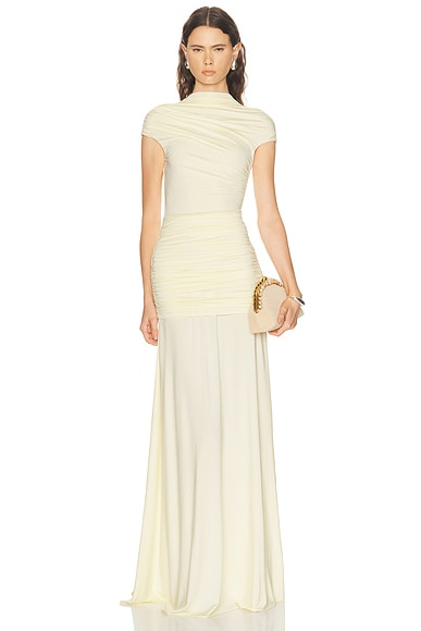 Jersey Draped Maxi Dress