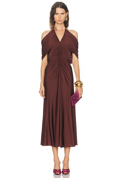 Jersey Drape Midi Dress