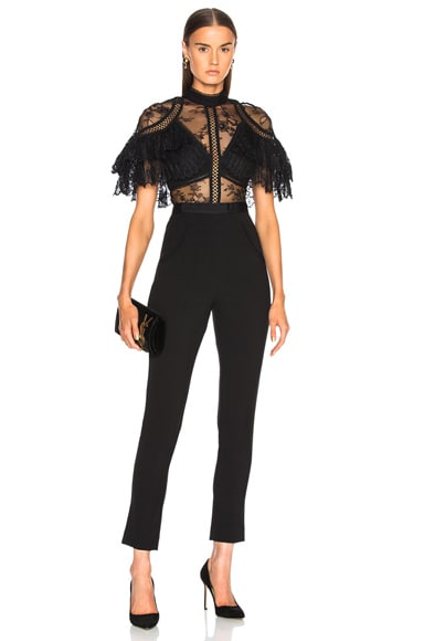 Self portrait lace jumpsuit top