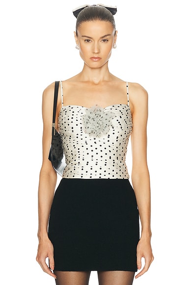 Polka Dot Satin Top