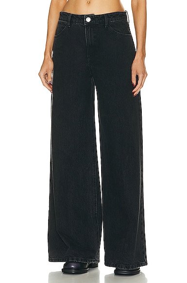 Wide Leg Tapered in Black