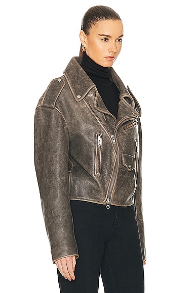 Sprwmn Biker Jacket In Grey