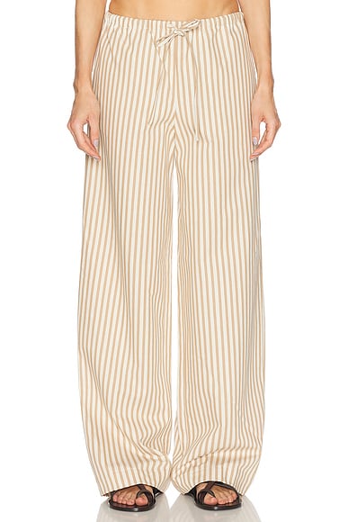 SPRWMN Baggy Easy Pant in Camel Stripe