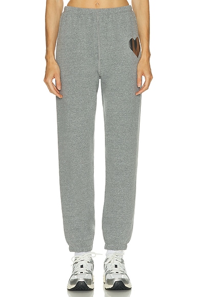 SPRWMN Heart Logo Sweatpant in Dark Heather Grey