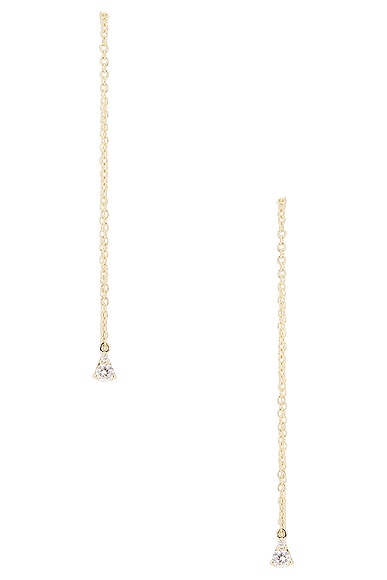 Perfect Pear Diamond Threader Earrings