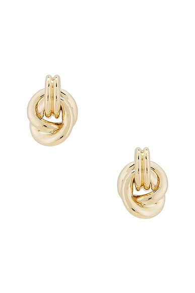 Gold Forme Dainty Knot Stud Earrings