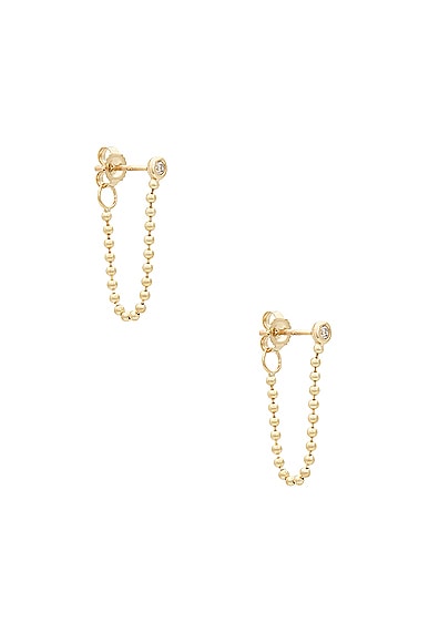 STONE AND STRAND Bedazzle Diamond Earrings in 14k Yellow Gold
