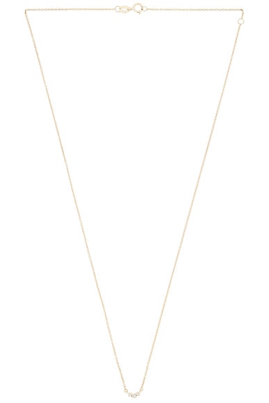STONE AND STRAND Dainty Diamond Trio Necklace in 14k Yellow Gold & White Diamond