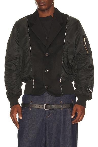 Spencer Badu Alpha Bomber Jacket in Black