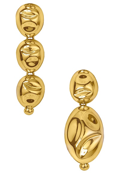 SORDO Puerto Asymmetric Earrings in Gold Plated