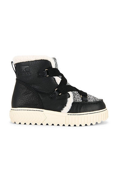 Sorel Ona Ave Alpine Boot in Black & Chalk
