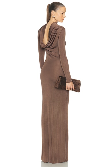 Sylveeah Draped Cowl Gown