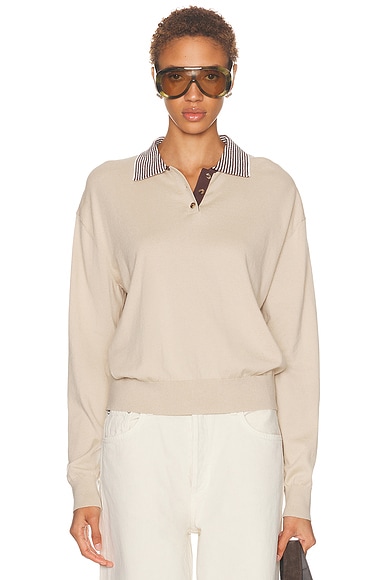 Marielle Long Sleeve Knit Polo