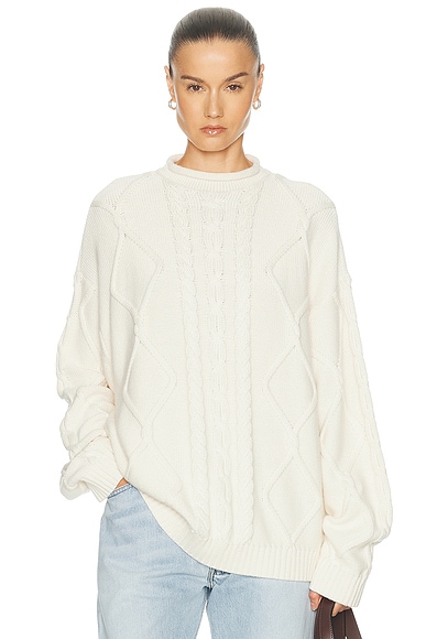Amberlyn Roll Neck Cable Sweater