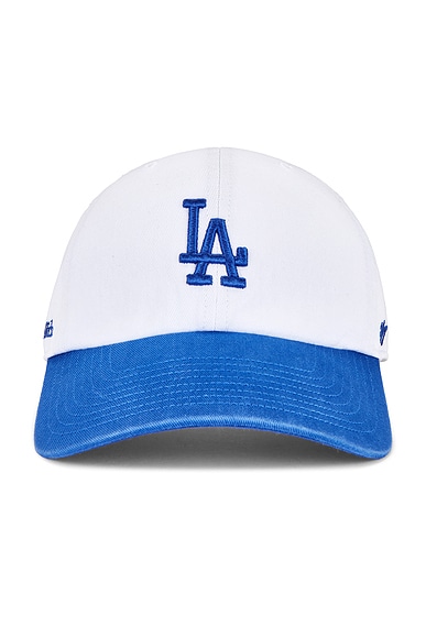 LA Hat in White & Team Blue