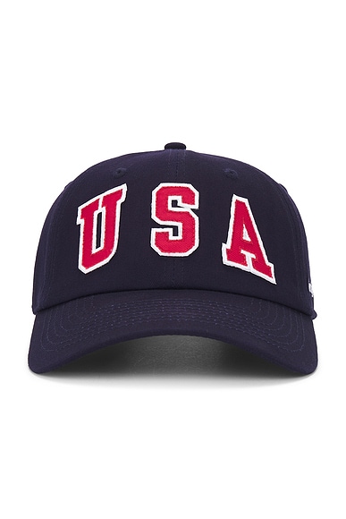 Sporty & Rich USA Hat in Navy