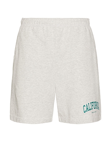 Sporty & Rich California Gym Short in Heather Gray