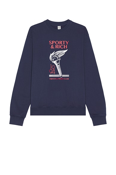 Sporty & Rich クルーネックスウェットシャツ - Navy | FWRD