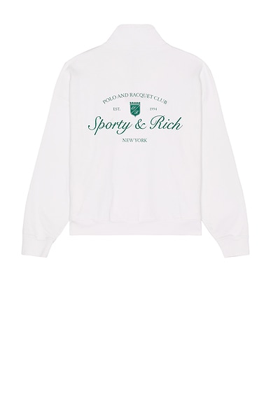 Sporty & Rich Syracuse Quarter Zip in White