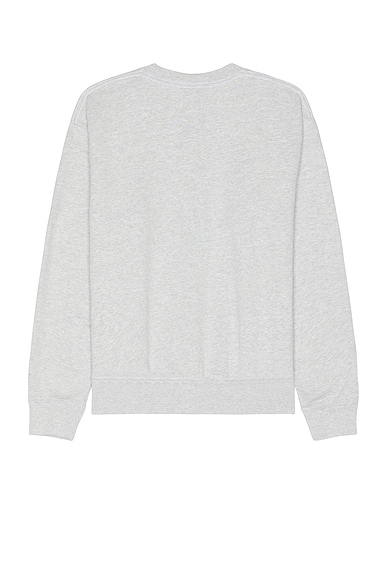 Shop Sporty And Rich Starter Crewneck In Heathery Grey & Navy