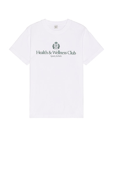 Sporty & Rich H&W Crest T-Shirt in White