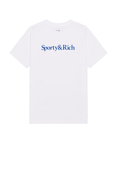 Sporty & Rich Dodgers Serif T-Shirt in White