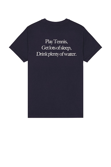 Sporty & Rich Play Tennis T-Shirt in Dark Navy