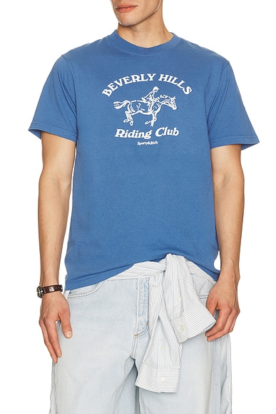 Sporty & Rich Bh Riding Club T-Shirt in Pier Blue