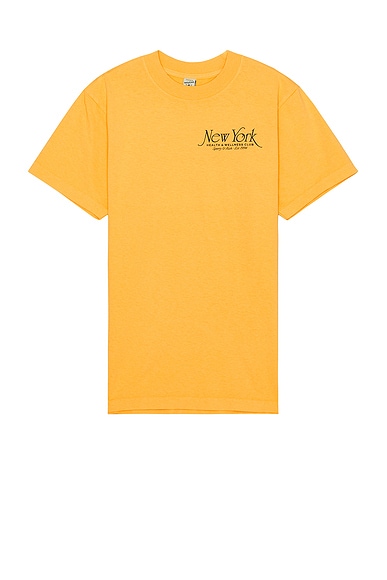 Sporty & Rich Ny 94 T-shirt in Faded Gold