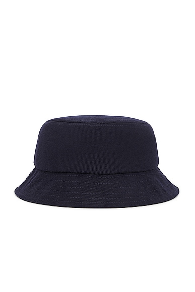 Shop Sporty And Rich Pique Bucket Hat In Navy