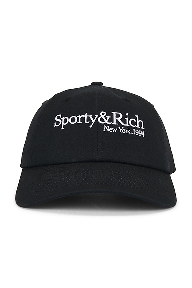 Sporty & Rich New York Hat in Faded Black | FWRD