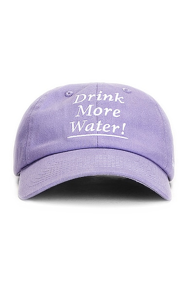 Sporty & Rich Drink More Water Hat in Lavender