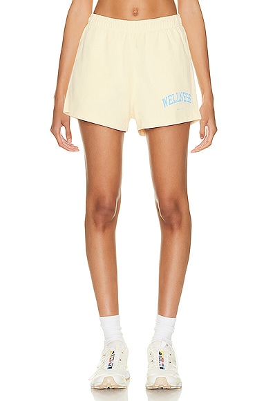 Sporty & Rich Wellness Ivy Disco Short in Almond & H2o