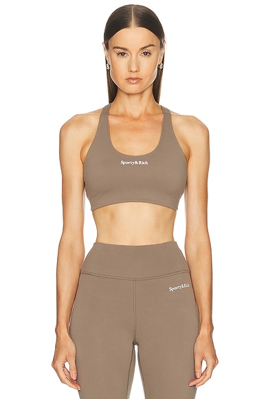 Serif Logo Sports Bra