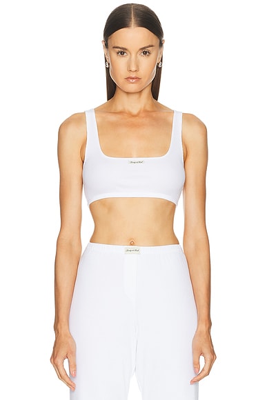 Signature Logo Ribbed Bralette