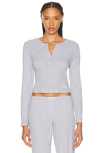 Signature Logo Pointelle Cardigan