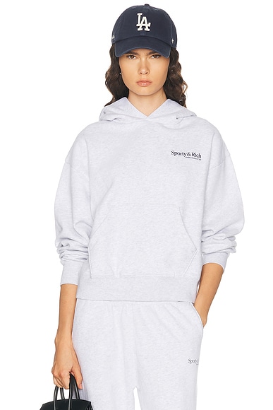 Sporty & Rich Modern Hoodie in Heather Gray