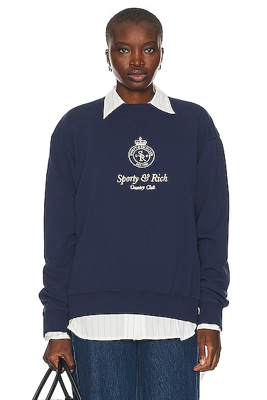 Crown Embroidered Crewneck Sweater